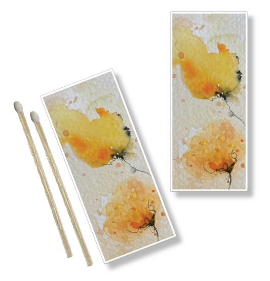 Decorative Matchbox in Orangy Blooms