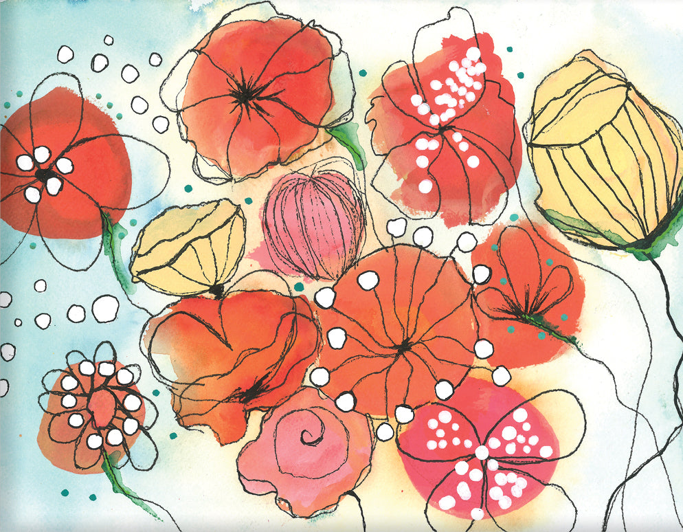 Whimsical Flowers 1 Giclee Print