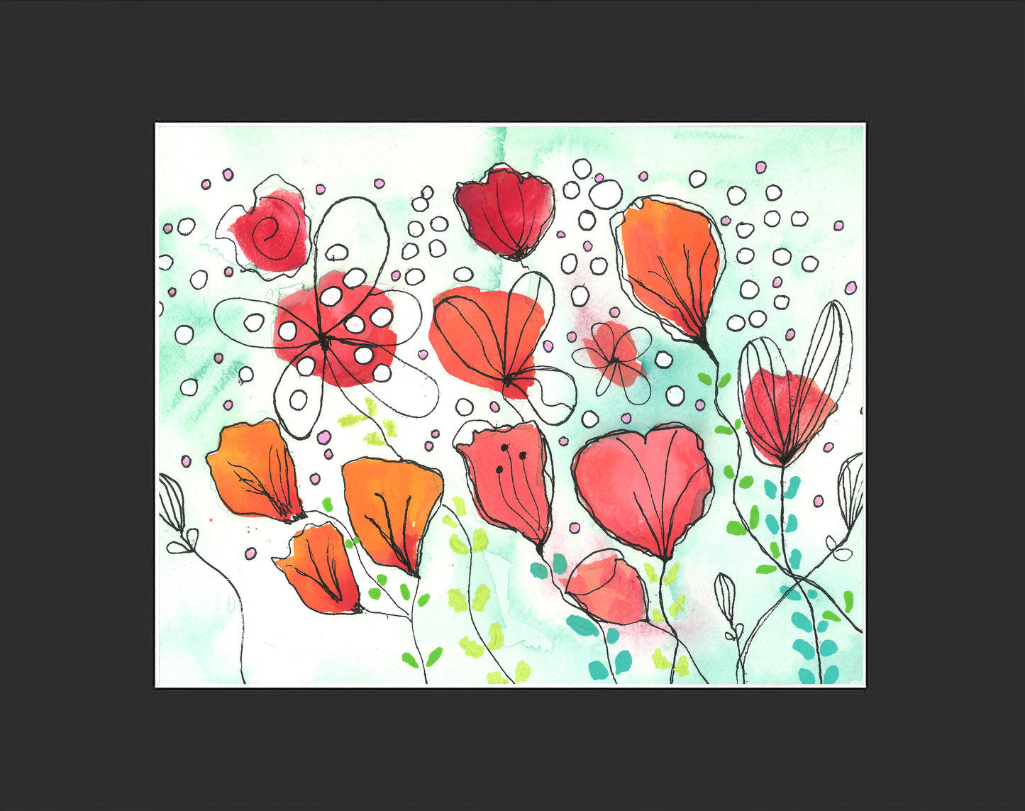 Whimsical Flowers 2 Original Painting