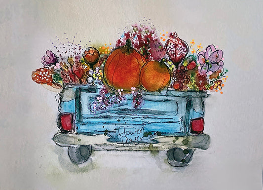 "Flower Power" A Mixed-Media Watercolor Journey