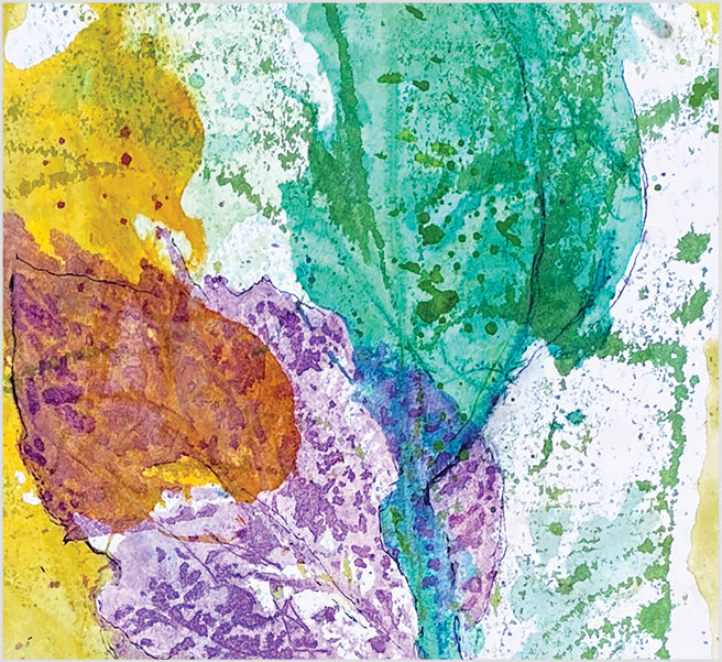 Abstract Botanical Watercolor Original Painting