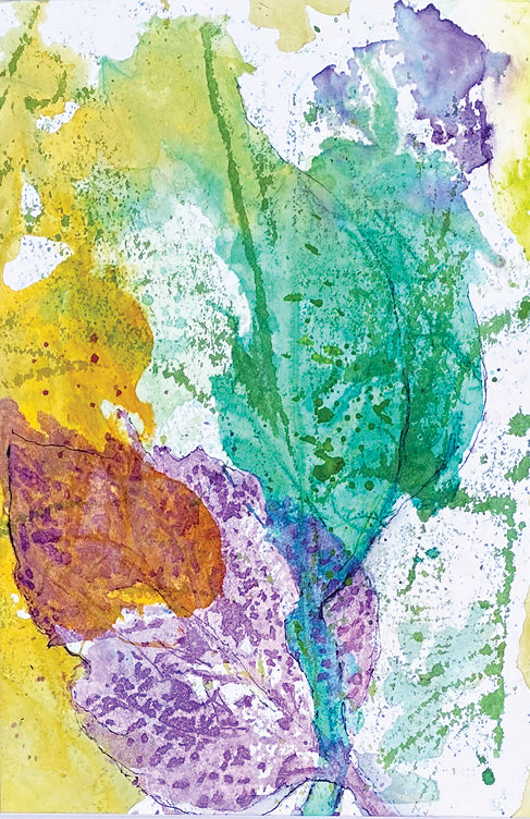 Abstract Botanical Watercolor Original Painting