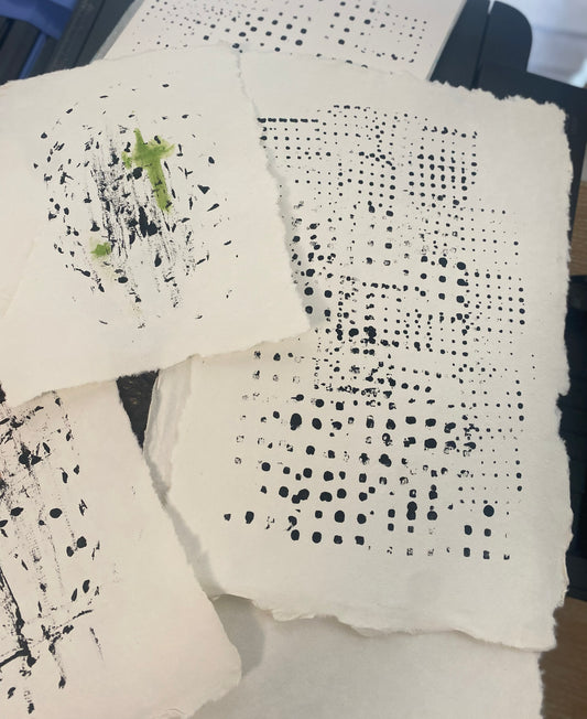 Abstract Original Art on Handmade Paper