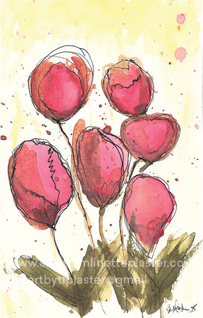 Pink Poppies No.2 Original Painting