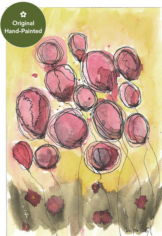 Pink Poppies No.3 Original Painting