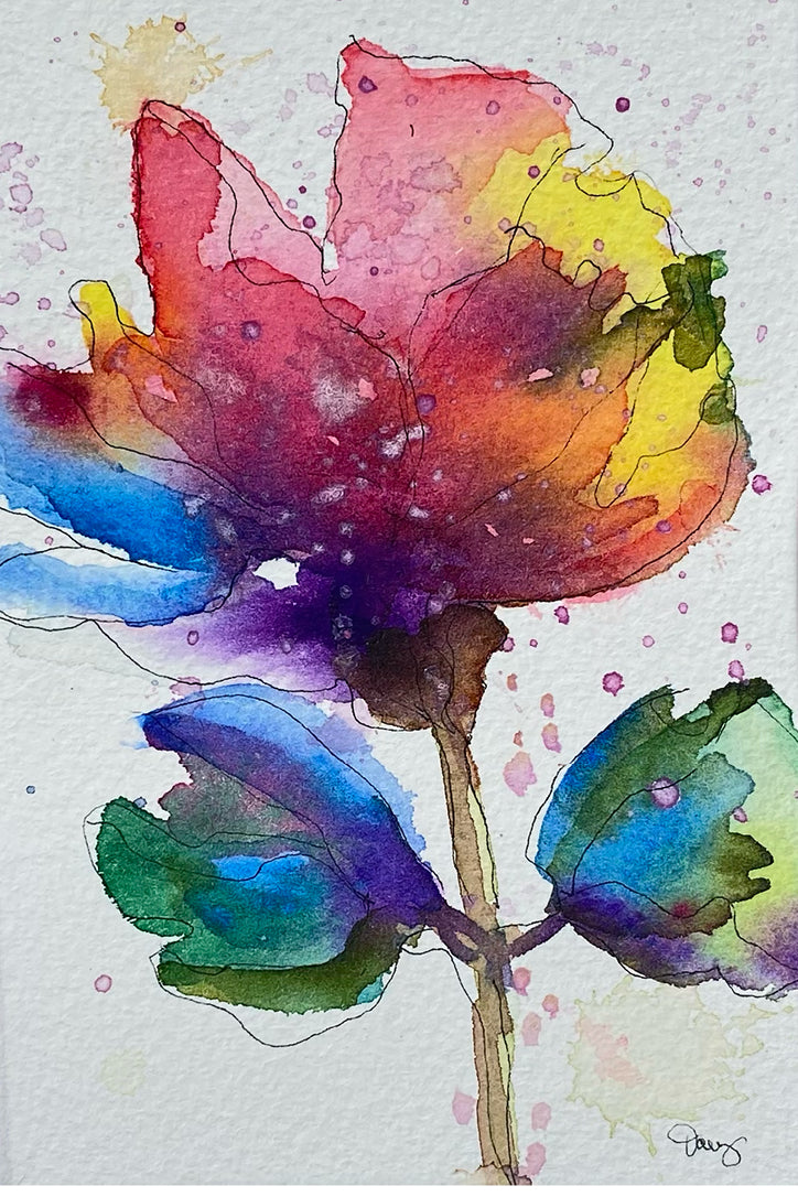 Rainbow Flower Abstract