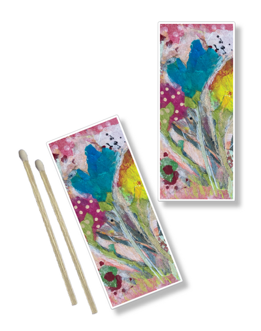 Decorative Matchbox in Abstract Florals
