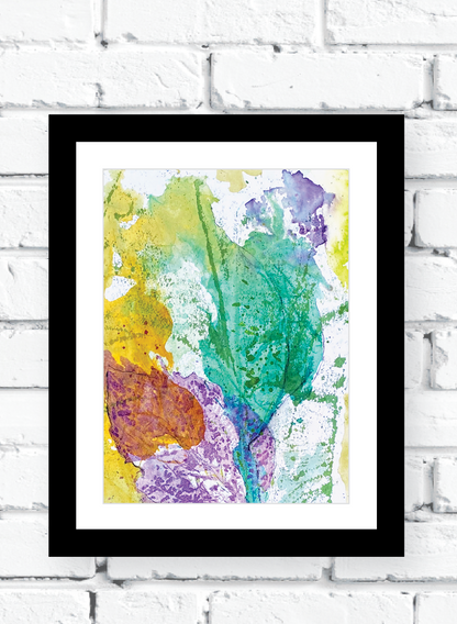 Abstract Botanical Watercolor Original Painting